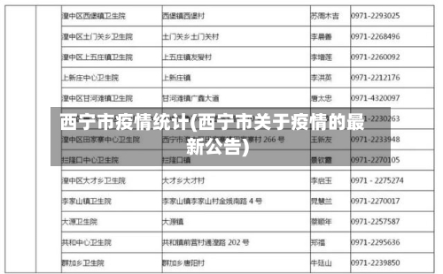 西宁市疫情统计(西宁市关于疫情的最新公告)