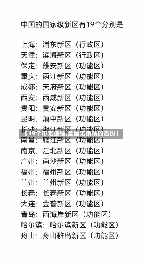 【19个市无疫情,全国无疫情的省份】