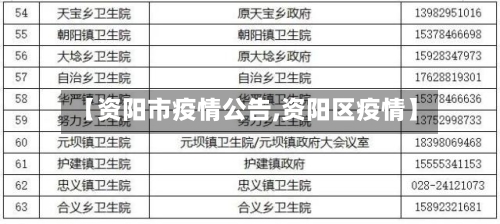 【资阳市疫情公告,资阳区疫情】-第3张图片