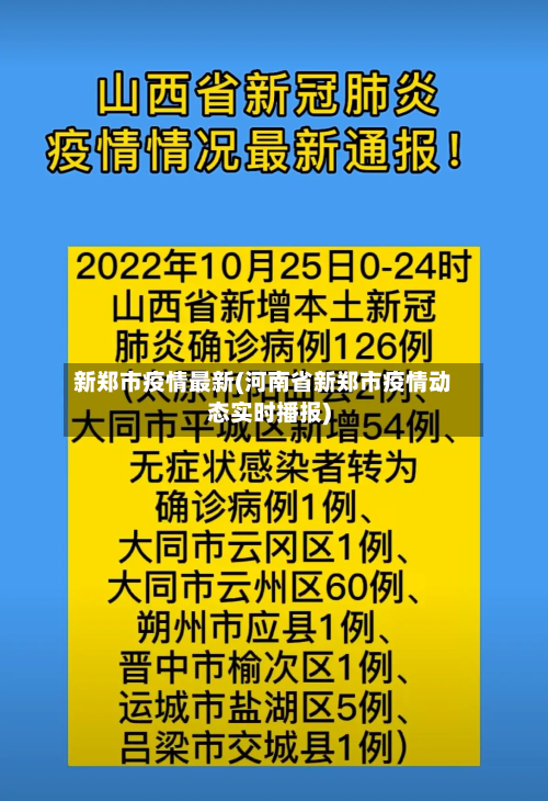 新郑市疫情最新(河南省新郑市疫情动态实时播报)