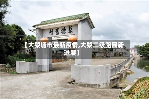 【大黎塘市最新疫情,大黎二级路最新进展】-第3张图片