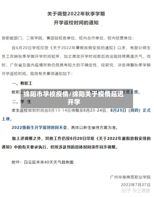 绵阳市学校疫情/绵阳关于疫情延迟开学-第2张图片