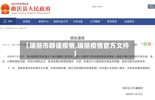 【瑞丽市辟谣疫情,瑞丽疫情官方文件】