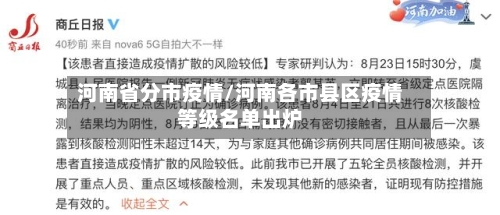 河南省分市疫情/河南各市县区疫情等级名单出炉