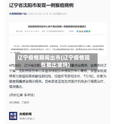 辽宁疫情期间出市(辽宁疫情现在能出城吗)-第2张图片