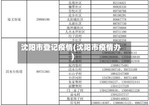 沈阳市登记疫情(沈阳市疫情办)-第2张图片