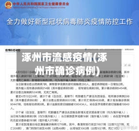 涿州市流感疫情(涿州市确诊病例)-第2张图片