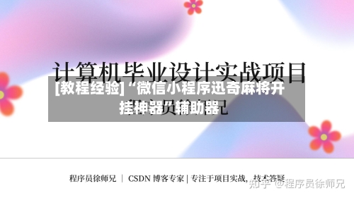 [教程经验]“微信小程序迅奇麻将开挂神器”辅助器-第3张图片