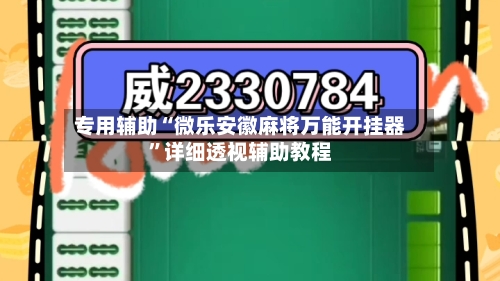 专用辅助“微乐安徽麻将万能开挂器	”详细透视辅助教程-第2张图片