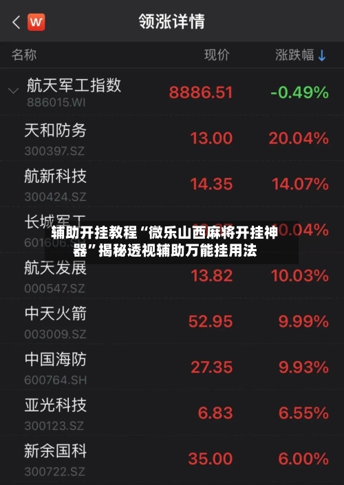 辅助开挂教程“微乐山西麻将开挂神器”揭秘透视辅助万能挂用法-第2张图片