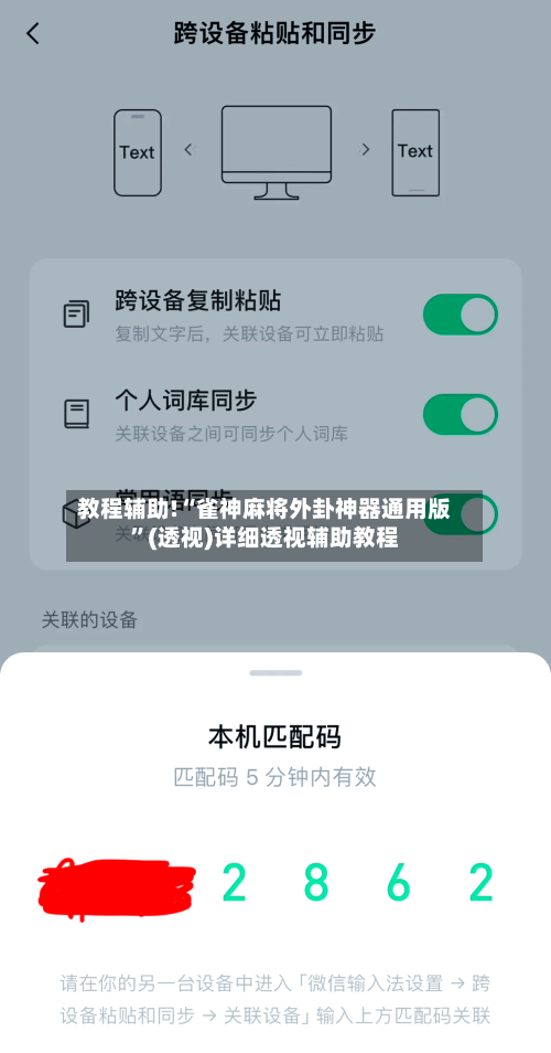 教程辅助!“雀神麻将外卦神器通用版”(透视)详细透视辅助教程-第3张图片