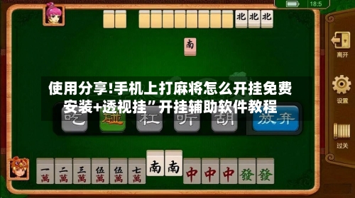 使用分享!手机上打麻将怎么开挂免费安装+透视挂”开挂辅助软件教程-第3张图片