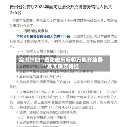 实测辅助“贵阳微乐麻将万能开挂器”其实确实有挂