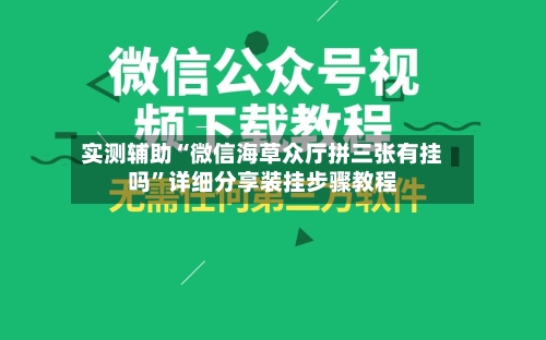 实测辅助“微信海草众厅拼三张有挂吗”详细分享装挂步骤教程
