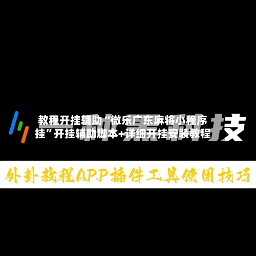 教程开挂辅助“微乐广东麻将小程序挂”开挂辅助脚本+详细开挂安装教程-第2张图片