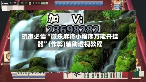 玩家必读“微乐麻将小程序万能开挂器	”(作弊)辅助透视教程-第2张图片