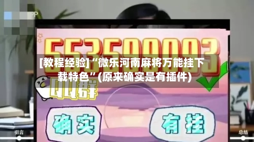 [教程经验]“微乐河南麻将万能挂下载特色”(原来确实是有插件)-第3张图片