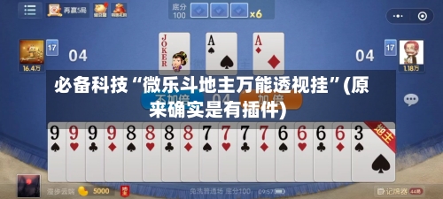 必备科技“微乐斗地主万能透视挂”(原来确实是有插件)