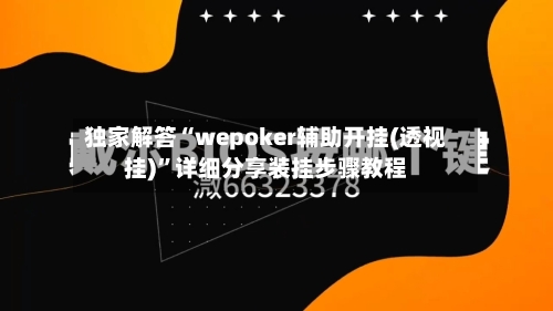 独家解答“wepoker辅助开挂(透视挂)	”详细分享装挂步骤教程-第2张图片