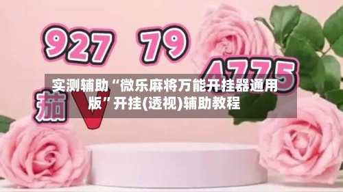 实测辅助“微乐麻将万能开挂器通用版”开挂(透视)辅助教程-第3张图片