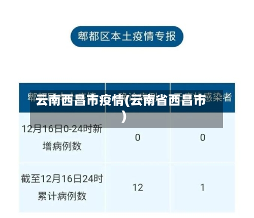 云南西昌市疫情(云南省西昌市)