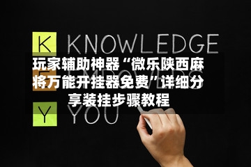 玩家辅助神器“微乐陕西麻将万能开挂器免费	”详细分享装挂步骤教程-第2张图片