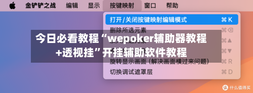 今日必看教程“wepoker辅助器教程+透视挂”开挂辅助软件教程