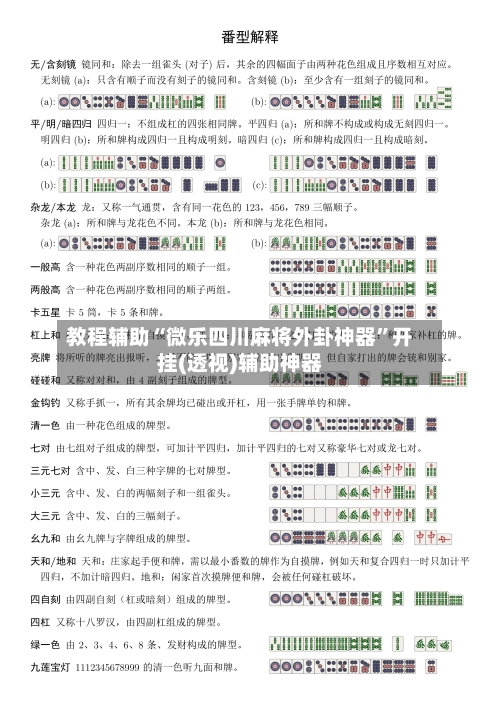 教程辅助“微乐四川麻将外卦神器	”开挂(透视)辅助神器-第2张图片