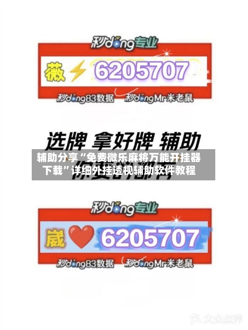 辅助分享“免费微乐麻将万能开挂器下载”详细外挂透视辅助软件教程-第2张图片