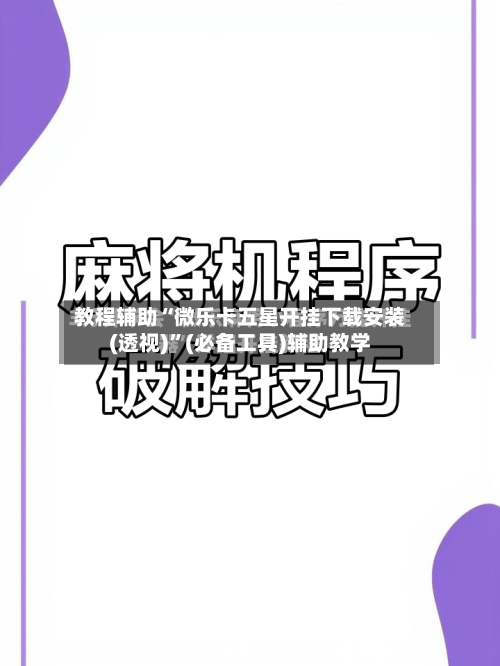 教程辅助“微乐卡五星开挂下载安装(透视)”(必备工具)辅助教学-第3张图片