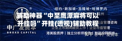 辅助神器“中至鹰潭麻将可以开挂吗”开挂(透视)辅助教程-第3张图片