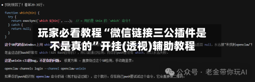 玩家必看教程“微信链接三公插件是不是真的”开挂(透视)辅助教程-第2张图片