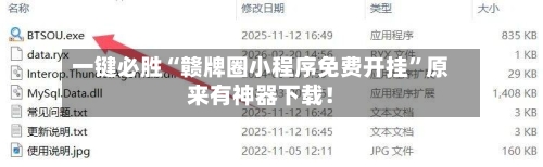 一键必胜“赣牌圈小程序免费开挂”原来有神器下载！