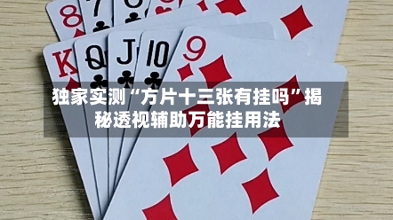 独家实测“方片十三张有挂吗”揭秘透视辅助万能挂用法-第2张图片