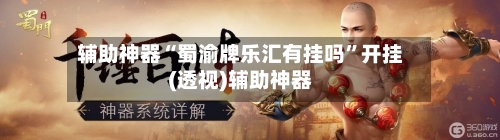 辅助神器“蜀渝牌乐汇有挂吗”开挂(透视)辅助神器-第3张图片