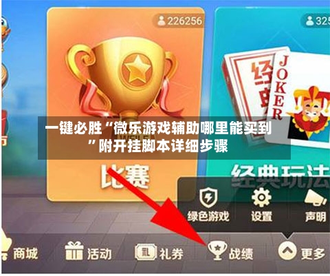 一键必胜“微乐游戏辅助哪里能买到”附开挂脚本详细步骤-第3张图片