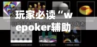 玩家必读“wepoker辅助透视作弊”详细开挂教程-第3张图片