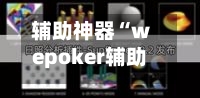 辅助神器“wepoker辅助哪里买(透视)	”详细辅助透视-第2张图片