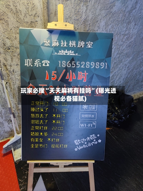 玩家必搜“天天麻将有挂吗	”(曝光透视必备猫腻)-第2张图片