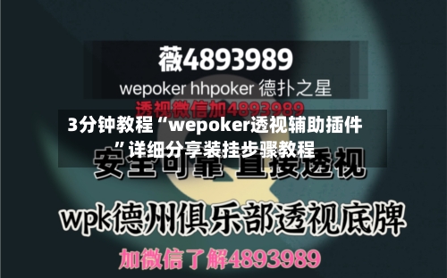 3分钟教程“wepoker透视辅助插件”详细分享装挂步骤教程-第3张图片