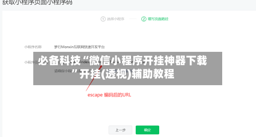 必备科技“微信小程序开挂神器下载”开挂(透视)辅助教程-第2张图片