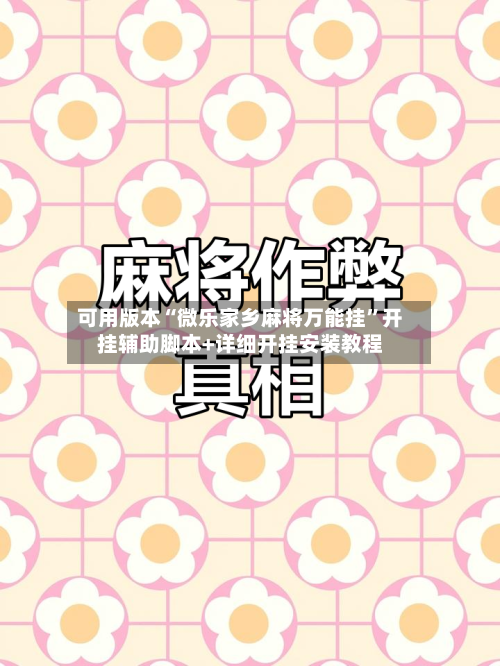 可用版本“微乐家乡麻将万能挂”开挂辅助脚本+详细开挂安装教程-第3张图片