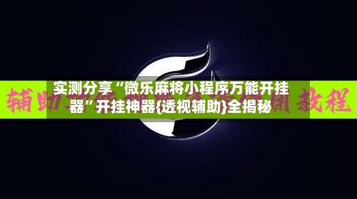实测分享“微乐麻将小程序万能开挂器”开挂神器{透视辅助}全揭秘-第3张图片