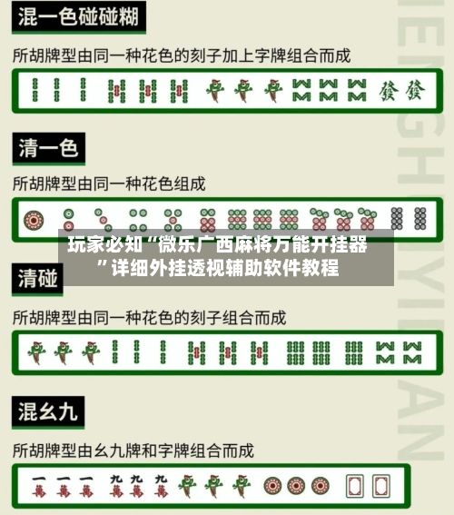 玩家必知“微乐广西麻将万能开挂器”详细外挂透视辅助软件教程-第2张图片