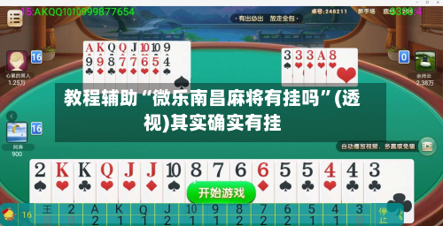 教程辅助“微乐南昌麻将有挂吗”(透视)其实确实有挂-第2张图片