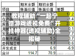 教程辅助“一起宁德游戏透视免费”开挂神器{透视辅助}全揭秘-第2张图片