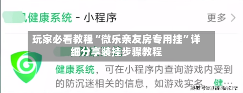 玩家必看教程“微乐亲友房专用挂”详细分享装挂步骤教程-第2张图片