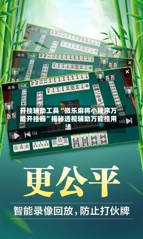 开挂辅助工具“微乐麻将小程序万能开挂器	”揭秘透视辅助万能挂用法-第2张图片