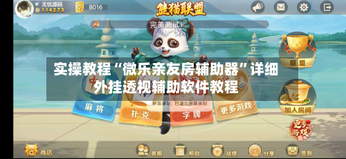 实操教程“微乐亲友房辅助器”详细外挂透视辅助软件教程