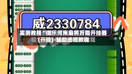 实测教程“微乐河南麻将万能开挂器(开挂)-辅助透视教程-第2张图片